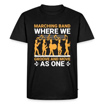 Marching Band Sayings Funny Marching Instruments - Men's Premium Organic T-Shirt - black - Front - Nico (187cm)