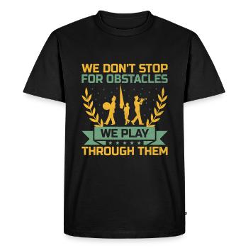 Marching Band Sayings Funny Marching Instruments - Men's Premium Organic T-Shirt - black - Front - Nico (187cm)