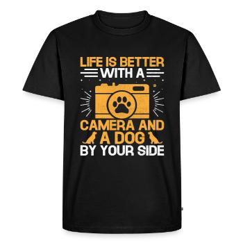 Dog Lover Photography Loves Dog Photographer Dogs - Men's Premium Organic T-Shirt - black - Front - Nico (187cm)