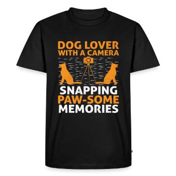 Dog Lover Photography Loves Dog Photographer Dogs - Men's Premium Organic T-Shirt - black - Front - Nico (187cm)