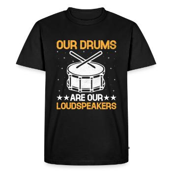Drum Corps Marching Band Drum Corp Music Percussio - Men's Premium Organic T-Shirt - black - Front - Nico (187cm)
