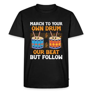 Drum Corps Marching Band Drum Corp Music Percussio - Men's Premium Organic T-Shirt - black - Front - Nico (187cm)
