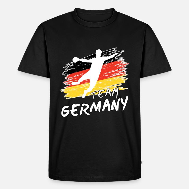 Team Germany Handball - Männer Premium Bio T-Shirt - Schwarz