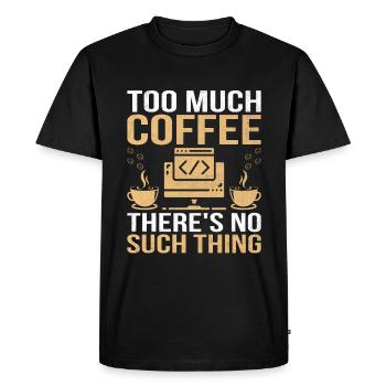 Café Codage Programmeur Codeur Développeur Nerd Coff - T-shirt Premium bio Homme - noir - Devant - Nico (187cm)