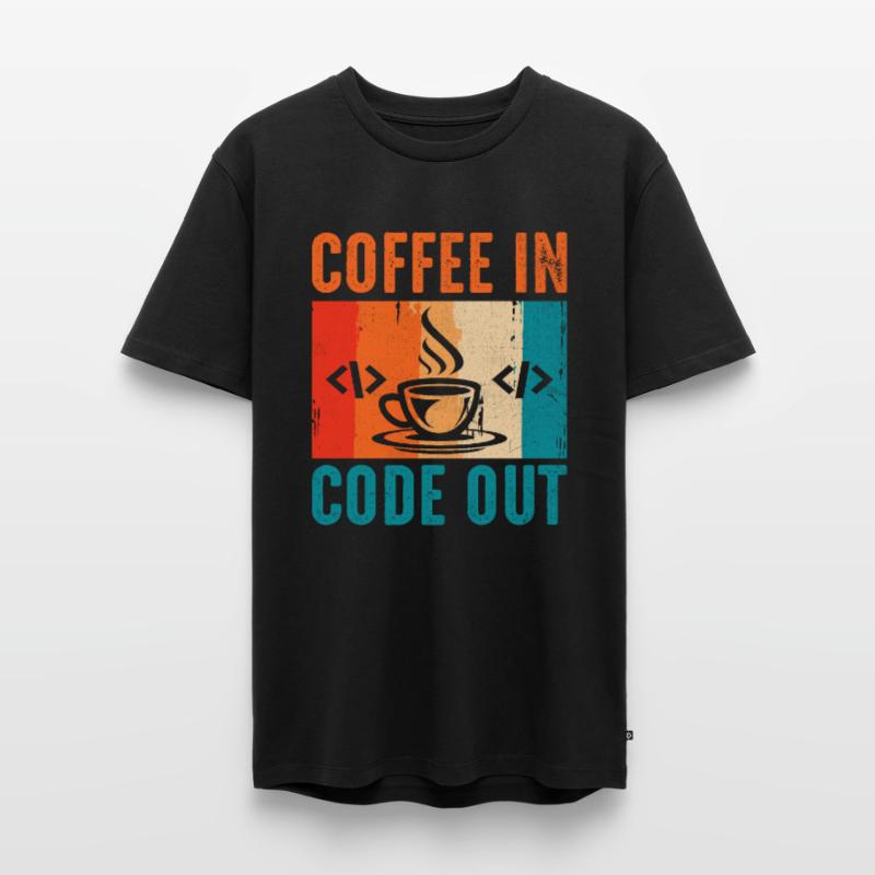 Kaffee-Codierung Programmierer Programmierer Entwickler Nerd Coff Männer Premium Bio T-Shirt