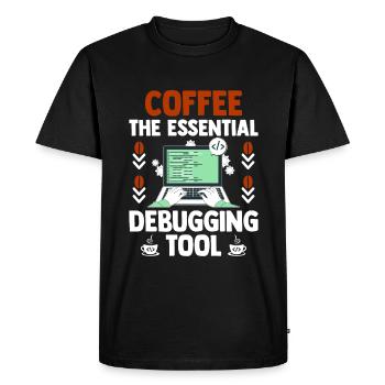 Café Codage Programmeur Codeur Développeur Nerd Coff - T-shirt Premium bio Homme - noir - Devant - Nico (187cm)