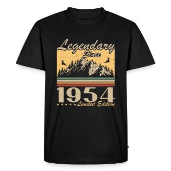 Legendary Since 1954 Vintage Birthday Gift - Men's Premium Organic T-Shirt - black - Front - Nico (187cm)
