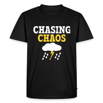 Storm Chaser Dad - Tornades chassant les tempêtes - T-shirt Premium bio Homme - noir - Devant - Nico (187cm)