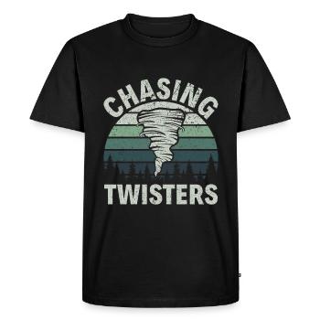 Storm Chaser Dad - Tornades chassant les tempêtes - T-shirt Premium bio Homme - noir - Devant - Nico (187cm)