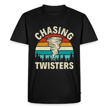 Storm Chaser Dad - Tornades chassant les tempêtes - T-shirt Premium bio Homme - noir - Devant - Nico (187cm)