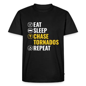 Storm Chaser Dad - Tornades chassant les tempêtes - T-shirt Premium bio Homme - noir - Devant - Nico (187cm)