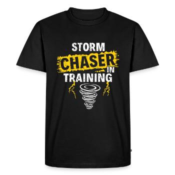 Storm Chaser Dad - Tornades chassant les tempêtes - T-shirt Premium bio Homme - noir - Devant - Nico (187cm)