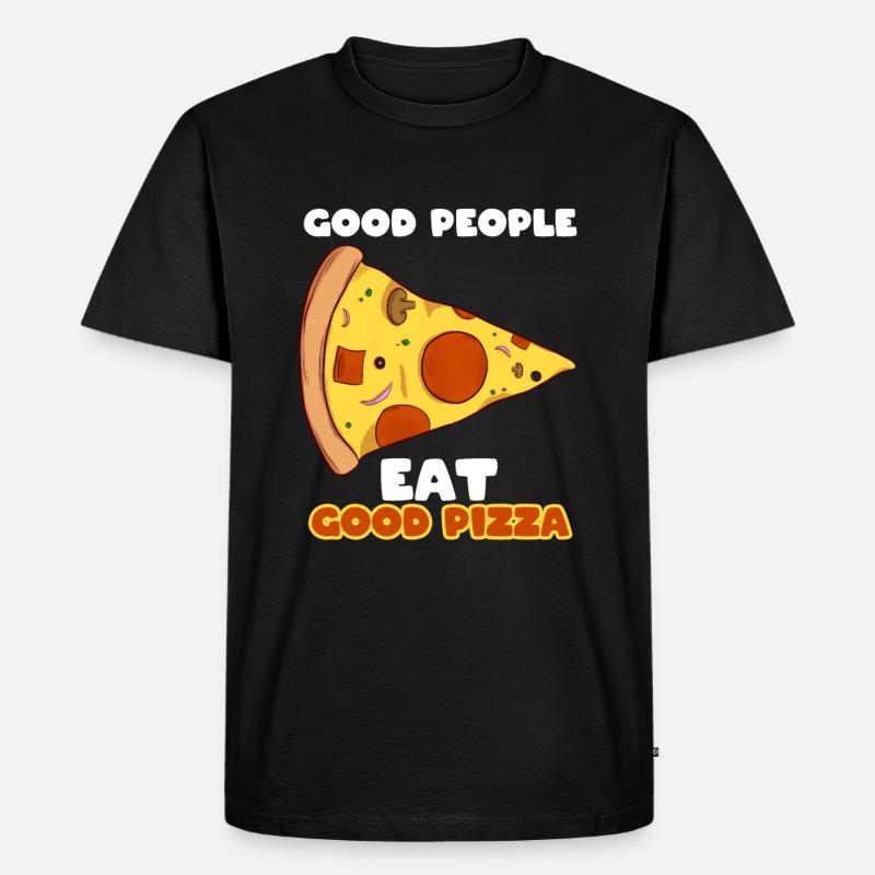 Pizza -Liebhaber Pizzabäcker - Männer Premium Bio T-Shirt - Schwarz