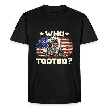 Qui a piétiné ? Drapeau des États-Unis - Train Driver Train Driver - T-shirt Premium bio Homme - noir - Devant - Nico (187cm)
