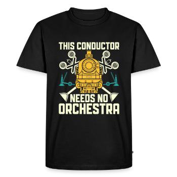 Ce chef d’orchestre n’a pas besoin d’orchestre - Zugführer - T-shirt Premium bio Homme - noir - Devant - Nico (187cm)