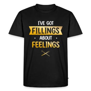 J’ai des obturations sur la dentisterie dentaire Feelings - T-shirt Premium bio Homme - noir - Devant - Nico (187cm)