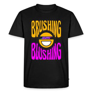 Le brossage bat les dentistes rougissants Dentisterie dentaire - T-shirt Premium bio Homme - noir - Devant - Nico (187cm)
