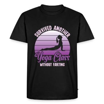 Mon karma a dépassé votre dogme - Professeur de yoga - T-shirt Premium bio Homme - noir - Devant - Nico (187cm)