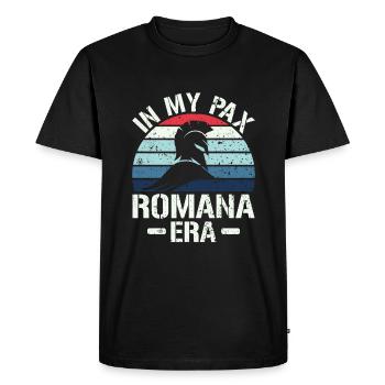 In My Pax Romana Era - Roman Empire - Men's Premium Organic T-Shirt - black - Front - Nico (187cm)