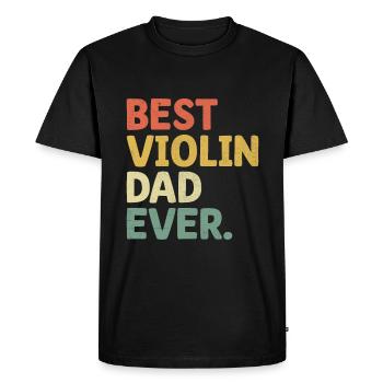 Meilleur Violon Papa Violoniste Instrument Violon - T-shirt Premium bio Homme - noir - Devant - Nico (187cm)