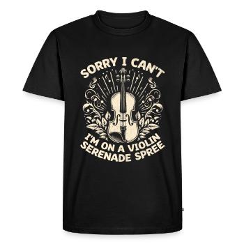 Désolé je ne peux pas je suis sur un violon sérénade spree violi - T-shirt Premium bio Homme - noir - Devant - Nico (187cm)