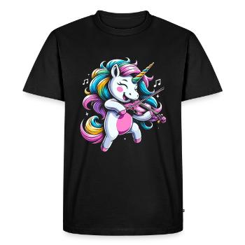 Licorne Violon Instrument Violoniste Violon Violon - T-shirt Premium bio Homme - noir - Devant - Nico (187cm)