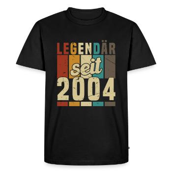 Legendary since 2004 - Men's Premium Organic T-Shirt - black - Front - Nico (187cm)