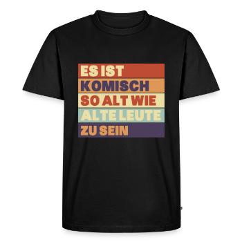It's weird to be as old as old people - Men's Premium Organic T-Shirt - black - Front - Nico (187cm)