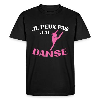 Je Peux Pas J'ai Danse Femme Cadeau - T-shirt Premium bio Homme - noir - Devant - Nico (187cm)