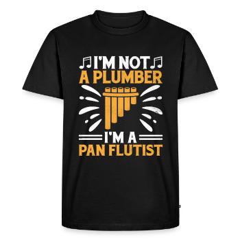 Joueur de flûte de Pan fanfare flûtiste musique I - T-shirt Premium bio Homme - noir - Devant - Nico (187cm)