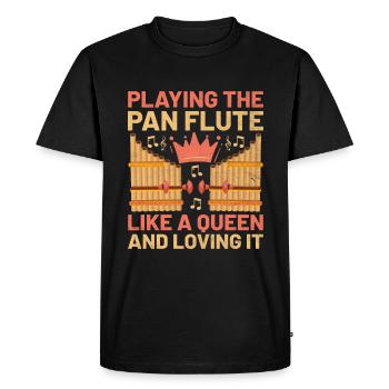 Joueur de flûte de Pan fanfare flûtiste musique I - T-shirt Premium bio Homme - noir - Devant - Nico (187cm)