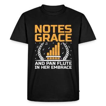 Pan Flute Player Pan Flutist Marching Band Music I - Men's Premium Organic T-Shirt - black - Front - Nico (187cm)