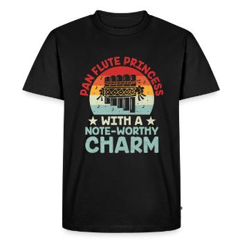 Joueur de flûte de Pan fanfare flûtiste musique I - T-shirt Premium bio Homme - noir - Devant - Nico (187cm)
