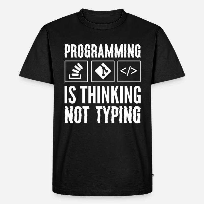 Lustiger Softwareentwickler Computerprogrammierer - Männer Premium Bio T-Shirt - Schwarz