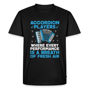 Accordion Players Where Every Performance Is A Bre - Men's Premium Organic T-Shirt - black - Front - Nico (187cm)