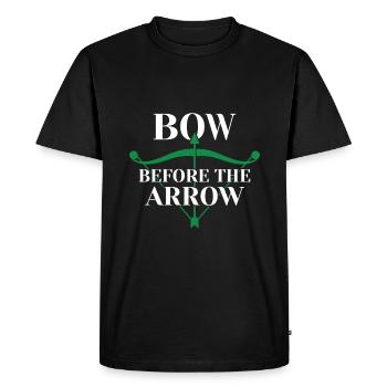 Bow before the Arrow - Archer Bow - Men's Premium Organic T-Shirt - black - Front - Nico (187cm)