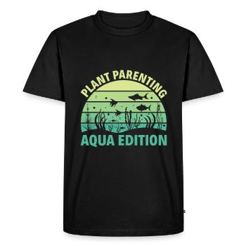 Plant Parenting Aqua Edition - Aqua Scape Aquarium - T-shirt Premium bio Homme - noir - Devant - Nico (187cm)