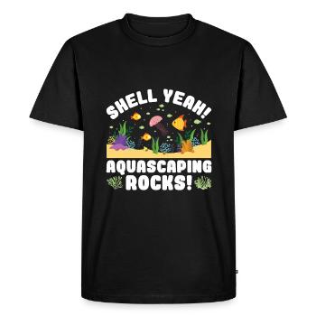 Aquascaping Rocks ! - Aquarium Aqua Scape - T-shirt Premium bio Homme - noir - Devant - Nico (187cm)