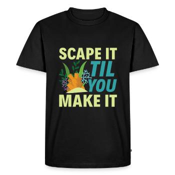 Scape It Til You Make It - Aquascaping Aquarium - T-shirt Premium bio Homme - noir - Devant - Nico (187cm)