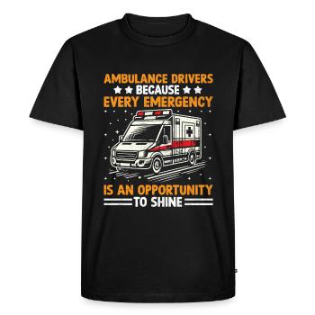 Ambulance Drivers Because Every Emergency Is An Op - Men's Premium Organic T-Shirt - black - Front - Nico (187cm)
