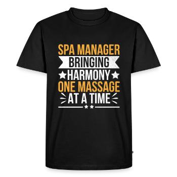 Gestionnaire de SPA Emploi Bien-être Drôle Gestion de SPA Sayi - T-shirt Premium bio Homme - noir - Devant - Nico (187cm)
