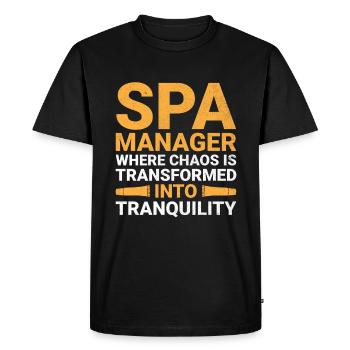Gestionnaire de SPA Emploi Bien-être Drôle Gestion de SPA Sayi - T-shirt Premium bio Homme - noir - Devant - Nico (187cm)
