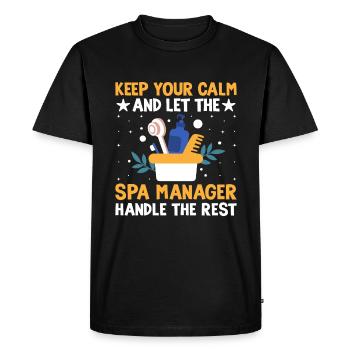 Gestionnaire de SPA Emploi Bien-être Drôle Gestion de SPA Sayi - T-shirt Premium bio Homme - noir - Devant - Nico (187cm)