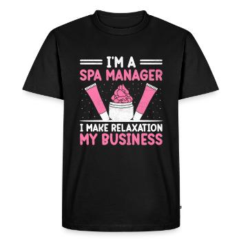 Gestionnaire de SPA Emploi Bien-être Drôle Gestion de SPA Sayi - T-shirt Premium bio Homme - noir - Devant - Nico (187cm)
