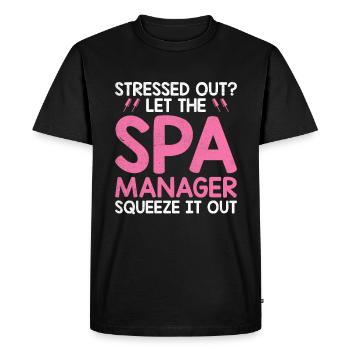 Gestionnaire de SPA Emploi Bien-être Drôle Gestion de SPA Sayi - T-shirt Premium bio Homme - noir - Devant - Nico (187cm)