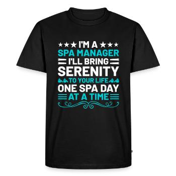 Gestionnaire de SPA Emploi Bien-être Drôle Gestion de SPA Sayi - T-shirt Premium bio Homme - noir - Devant - Nico (187cm)