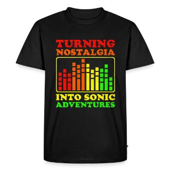 Chiptune, mélomane, groove au son des bips et du bloo - T-shirt Premium bio Homme - noir - Devant - Nico (187cm)
