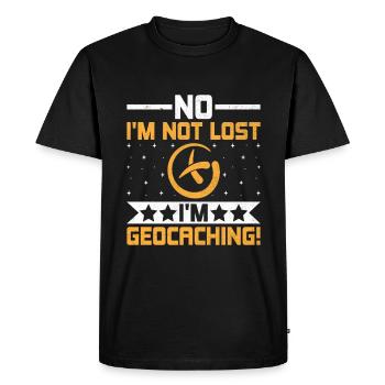 Géocaching Géocache Géocacher Funny Geocacher Sayi - T-shirt Premium bio Homme - noir - Devant - Nico (187cm)