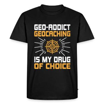 Géocaching Géocache Géocacher Funny Geocacher Sayi - T-shirt Premium bio Homme - noir - Devant - Nico (187cm)