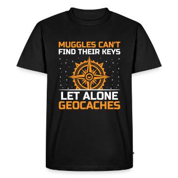 Géocaching Géocache Géocacher Funny Geocacher Sayi - T-shirt Premium bio Homme - noir - Devant - Nico (187cm)